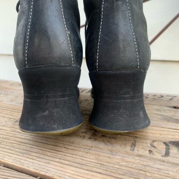 Timberland leather wedge ankle bootie boots 7 1/2 M - Picture 3 of 7